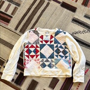 Artistan made quilt crew sweatshirt by anemone